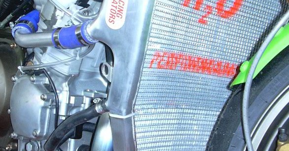 H2O Performance Oversized Water Racing Radiator - Kawasaki ZX-6R
